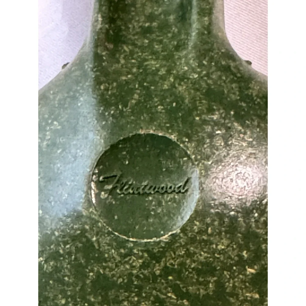 Vintage Flintwood Salad Serving Spoon Fork Set Green Speckled Melamine MCM